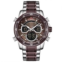 RELOJ NAVIFORCE - ACERO PLATA MARRÓN - SKU NAV-57